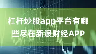 杠杆炒股app平台有哪些尽在新浪财经APP